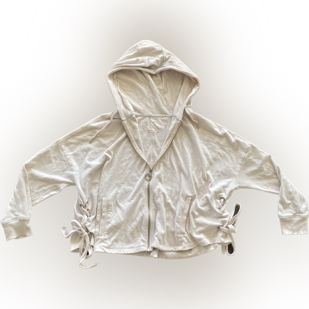 Calvin Klein Performance Crop Zip-Up Jacket / Color: Light Pink / Size: L